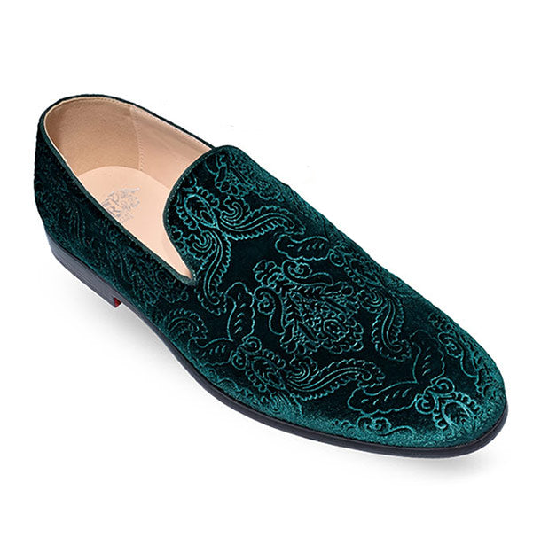 Men’s Smoker Velvet Paisley Dress Shoes Esquire Men’s Freeport