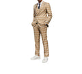 Men’s Stacy Adams 3pc Hybrid Suit - Glen Plaid