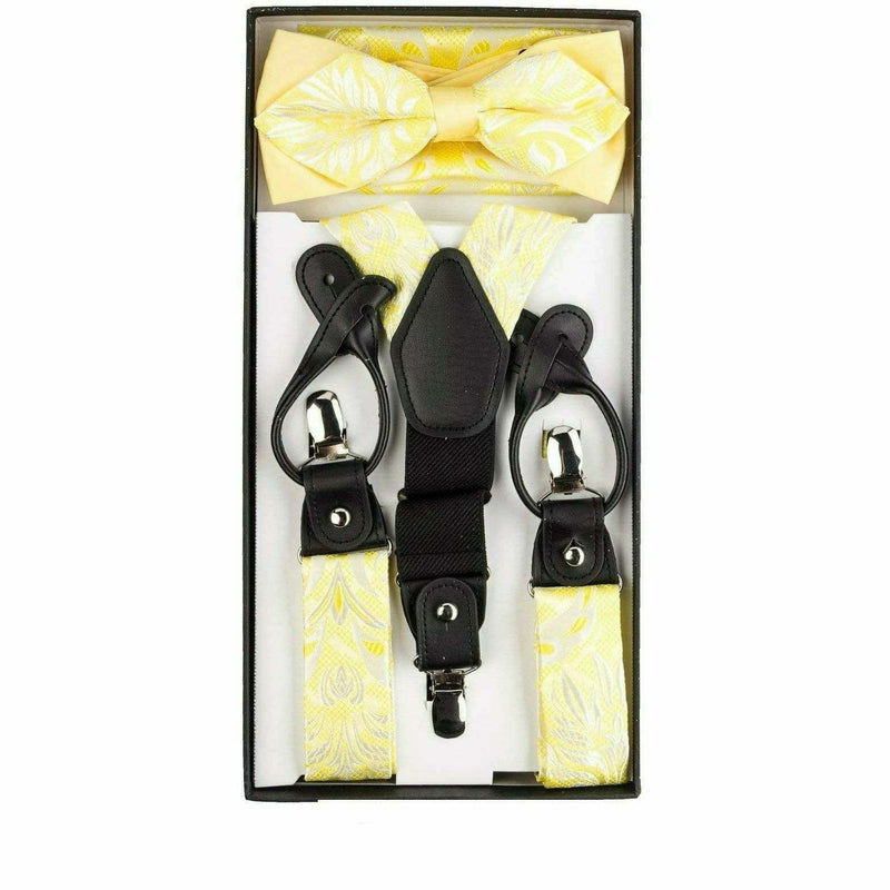 Men’s Gift Box - Paisley Suspender & Bow Tie Set by Vittorio Vico