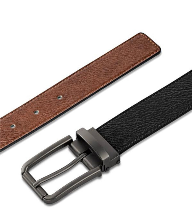 Men’s Leather Reversible Carlo Fellini Belt - Regular Buckle