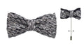 Men’s Fancy Deluxe Bow Tie w/Lapel Pin