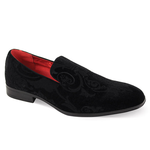 Men’s Embossed Velvet Dress Loafers