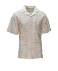 Men’s S/S Crochet Casual Button Down Shirt