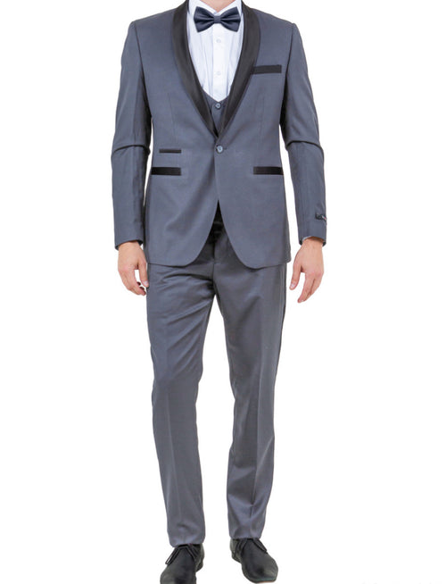 Men’s 3pc Shawl Collar Tazio Suit