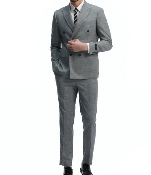 Men’s 2pc Double Breast Pin Stripe Suit