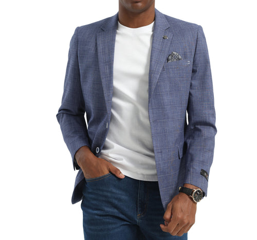 Men’s Tazio Textured Windowpane Blazer