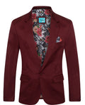 Men's Solid Cotton Stretch Blazer-DF