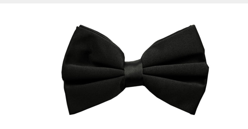 Boys Poly Satin Solid Bow Tie
