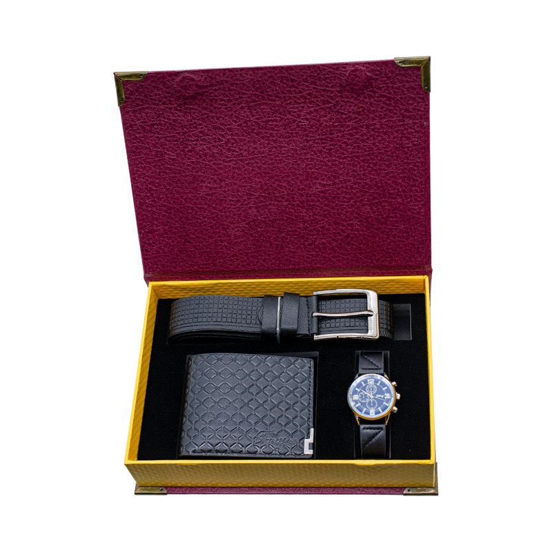 Men’s 3pc Watch Set w/Belt