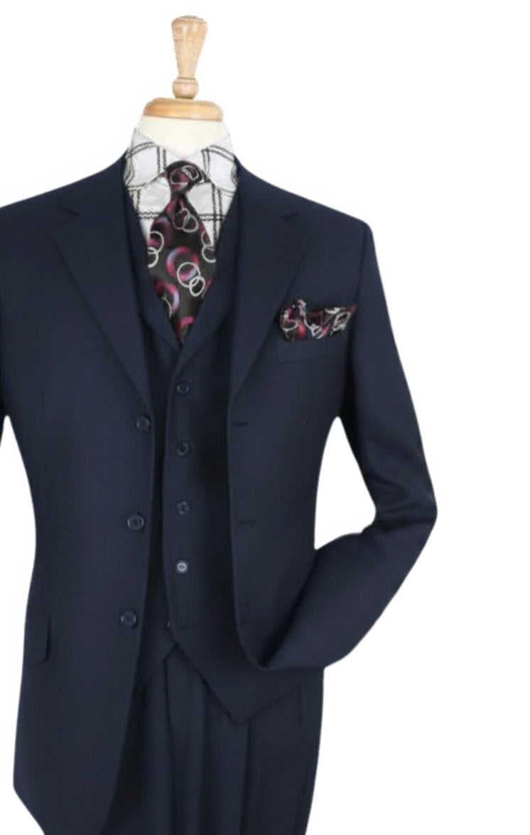 Men’s 3pc Solid High Fashion Suit