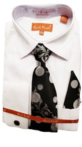 Men’s Jacquard Dress Shirt w/Tie/Cufflinks by Karl Knox