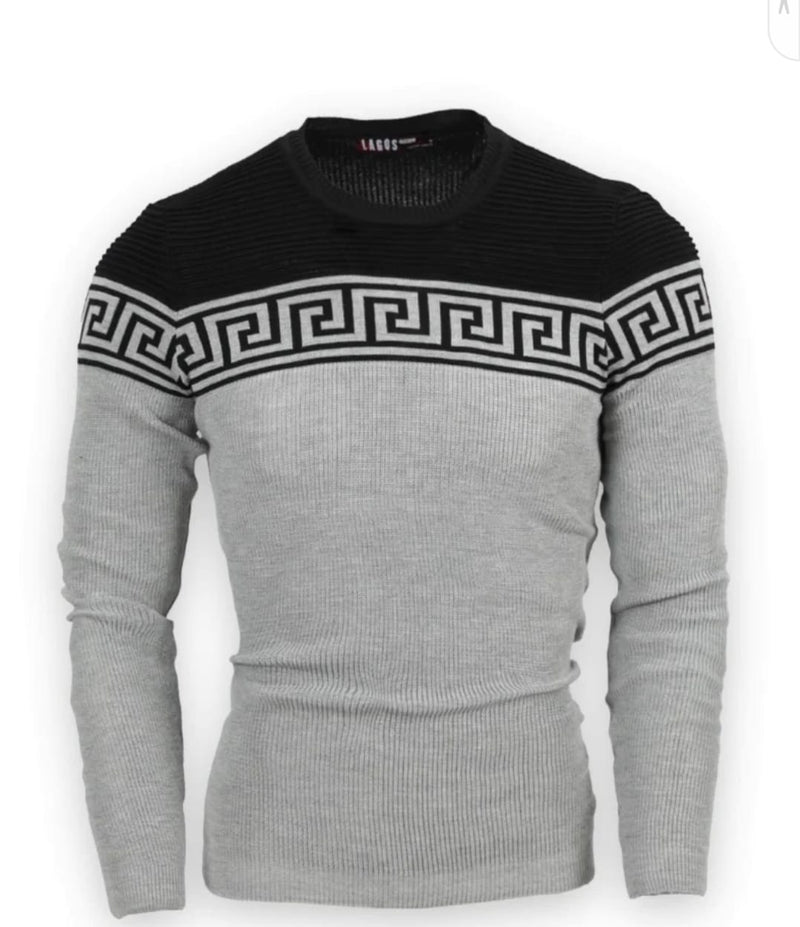 Men’s Semi Slim Fit Sweater by Largos Red