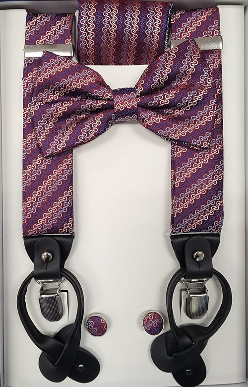 Men’s BowTie/Hanky/Cufflink/Suspender Set by Charles Wain