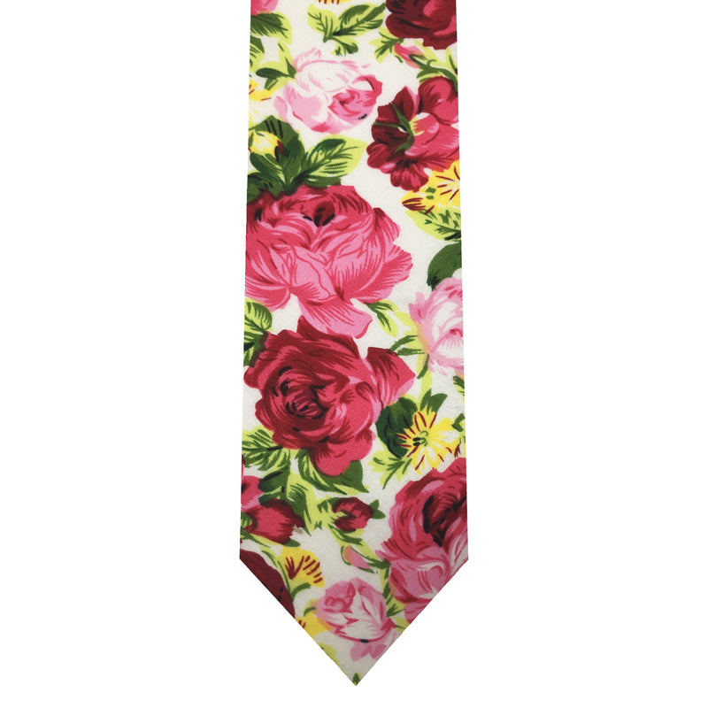 Men's Floral Neck Tie w/Hanky