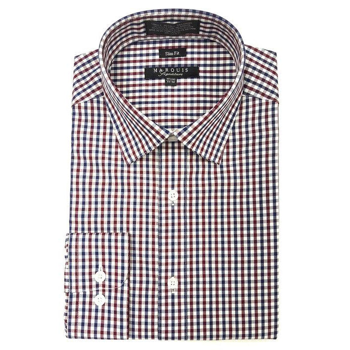 Men's Slim Fit Dress Shirt w/Small Plaid – Esquire Men's Freeport