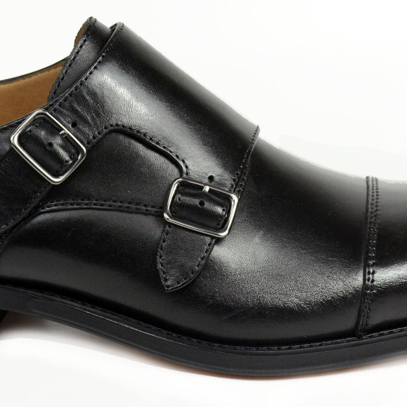 Men’s Leather Monk Strap Shoes - La Milano