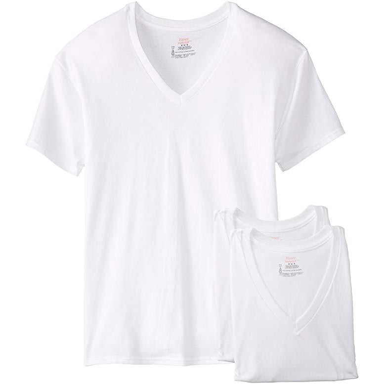 Hanes T-Shirt (V-Neck) - 3pk