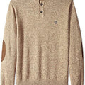 Chaps B&T Twist Textured Button Mock Sweater