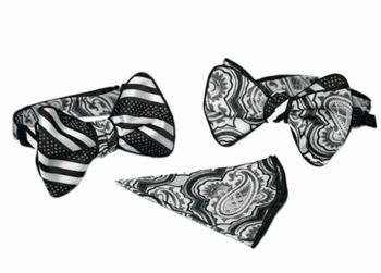 Men’s Piping Long Bow Tie/Hanky
