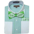 Men's Cufflink Dress Shirt W/Bow Tie/Hankie