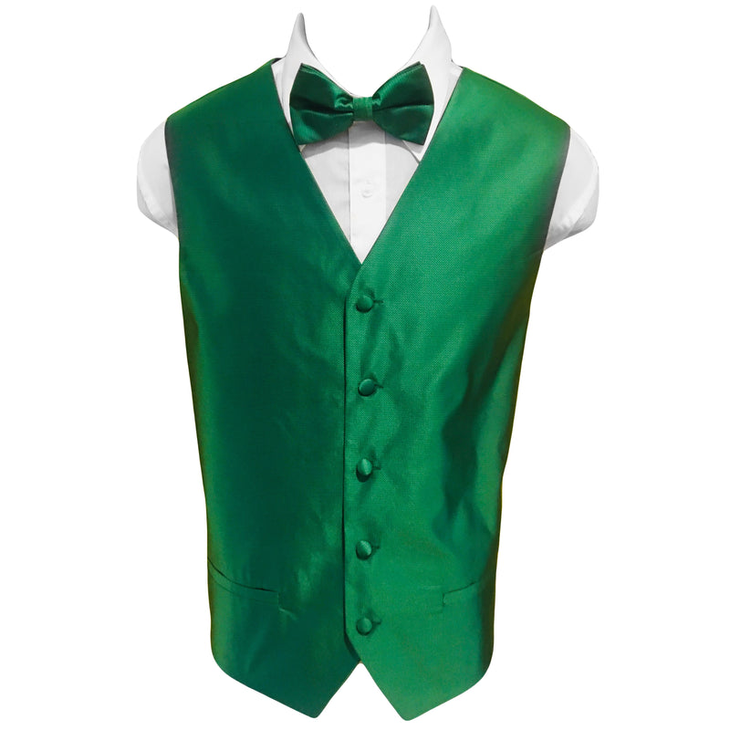 Men's Twill Textured Vest w/bow tie/tie/hanky-DF