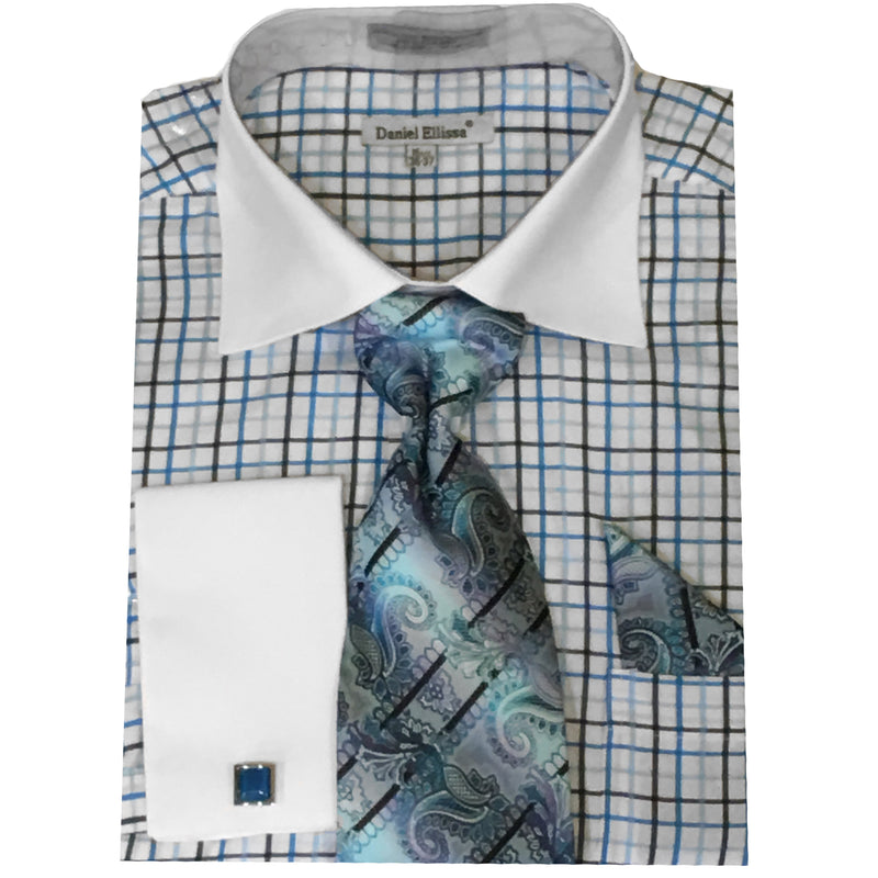 Men's French Cuff Dress Shirt W/Links