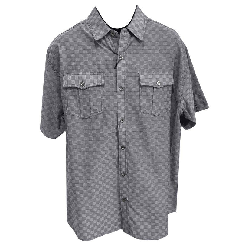 Men's Checkered Chambray Woven Shirt S/S