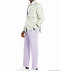 Men’s 3pc Floral Design Shawl Collar Suit