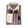 100% Cotton Dress Shirt W/Bowtie Set