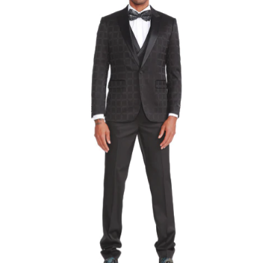 Men's Slim Fit 3pc Suit - Tazio