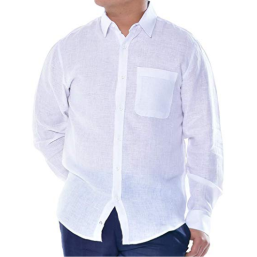 Men's 100% Linen Yarn Dye L/S Shirt