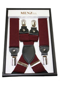Men’s Solid Button & Clip Convertible Suspender