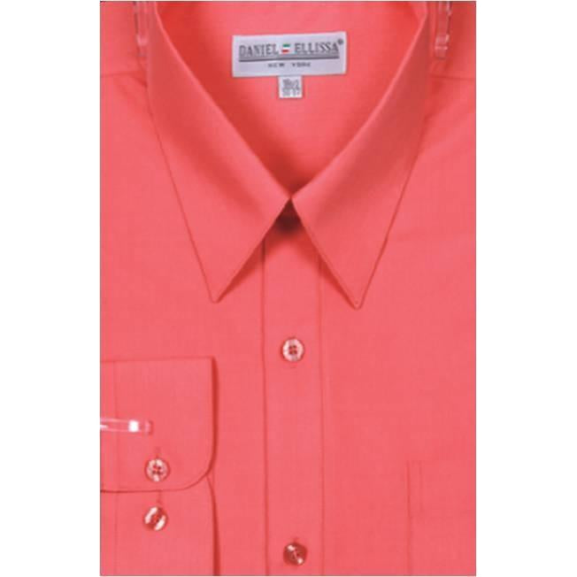 daniel ellissa dress shirts for men Daniel Ellissa DS3001 Orange Convertible cuff Men's Dress Shirt