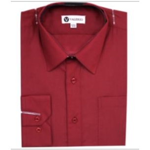 Men's Valerio Dress Shirt - Burgundy