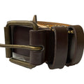 Men's Brown Leather Casual Belt- MB5500