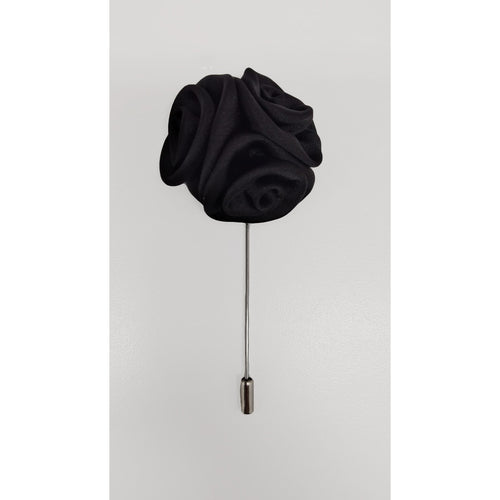 Men’s Flower Lapel Pin with Stone