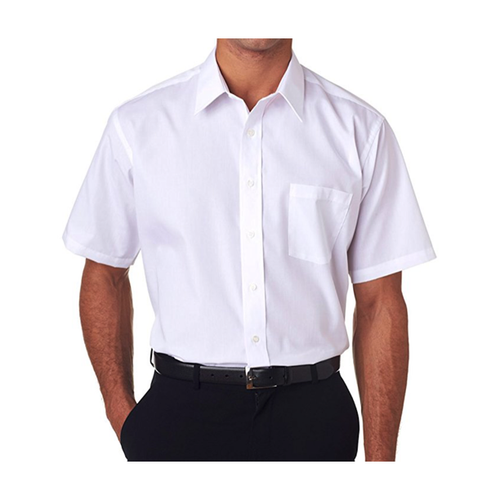Men's Poly Cotton  S/S Dress Shirt - Berlioni