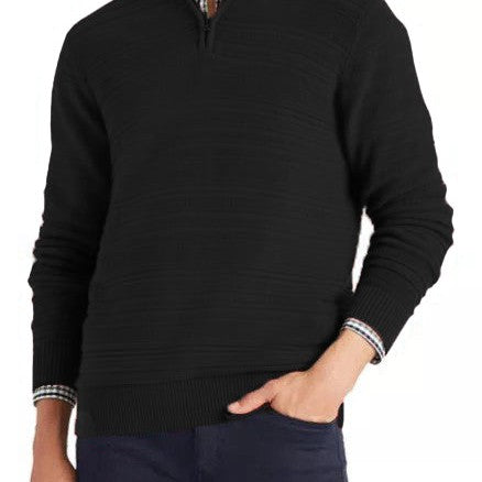 Chaps Textured Zip Mock Sweater