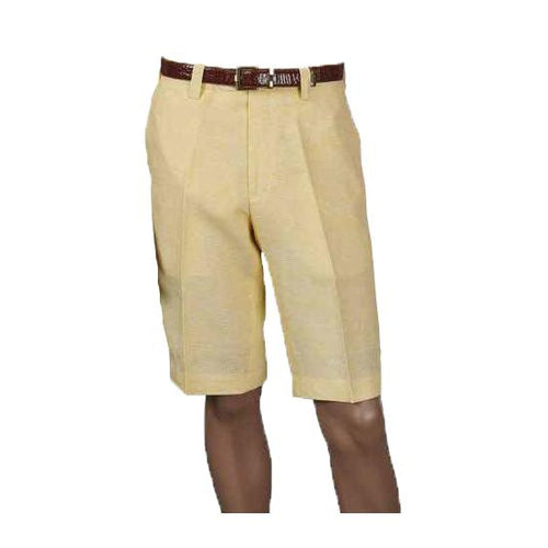 Men's Linen Shorts Flat Front - DF