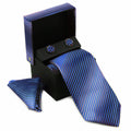 Men’s 100% Silk Tie/Hanky/Cufflink Gift Box
