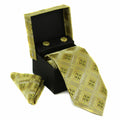 Men’s 100% Silk Tie/Hanky/Cufflink Gift Box