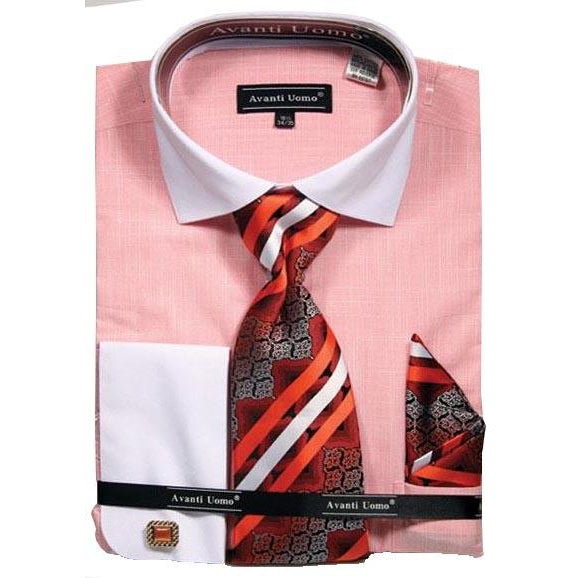 Men's White Collar and French Cuff