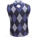 Men's Plaid Sweater Vest-DF